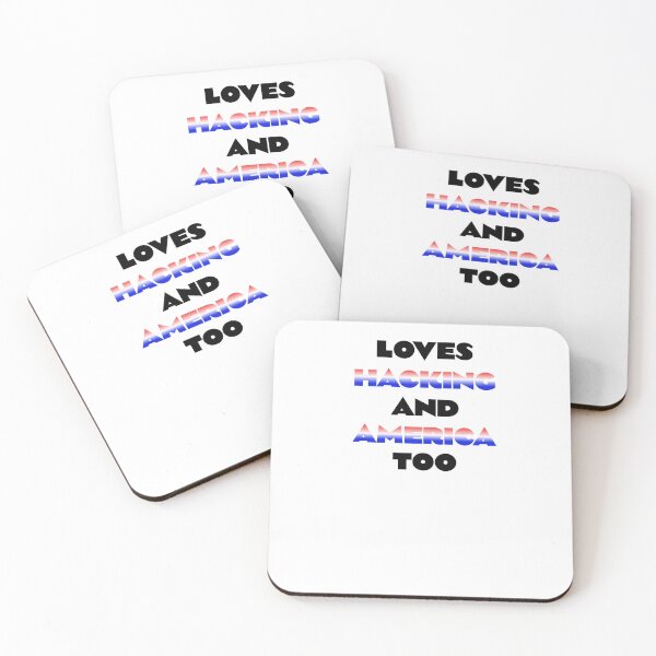 Item preview, Loves Hacking and America Too - Patriotic Tech Design designed and sold by Teacher2Nerds.