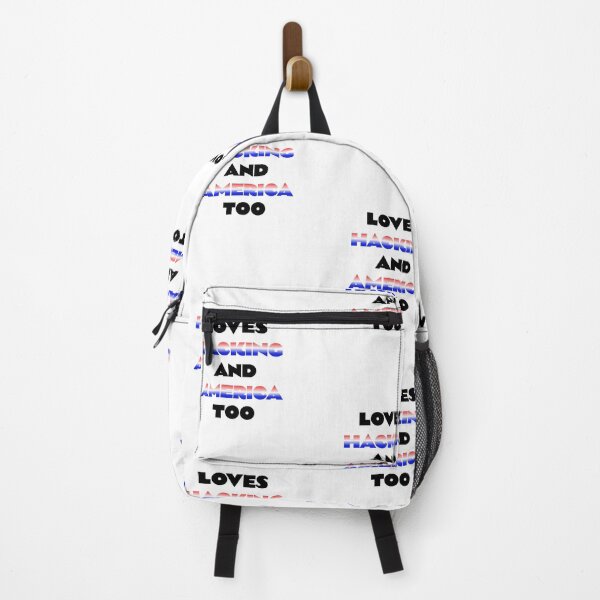 Item preview, Loves Hacking and America Too - Patriotic Tech Design designed and sold by Teacher2Nerds.