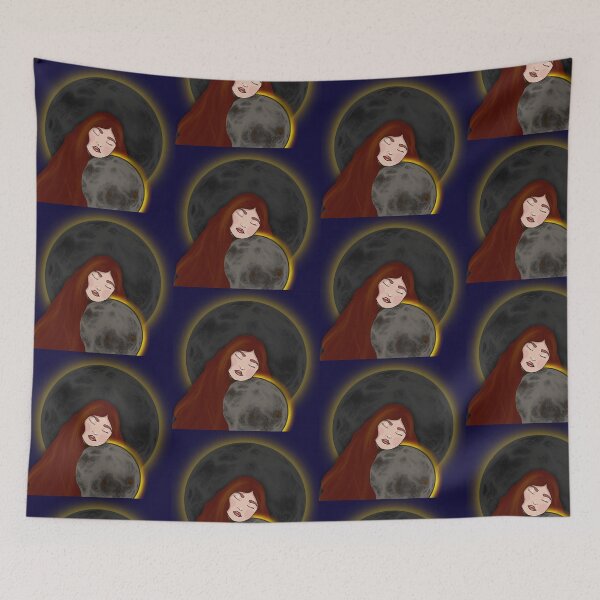 Item preview, Moon Girl - Mystical Celestial Woman Art designed and sold by artbyomurr.