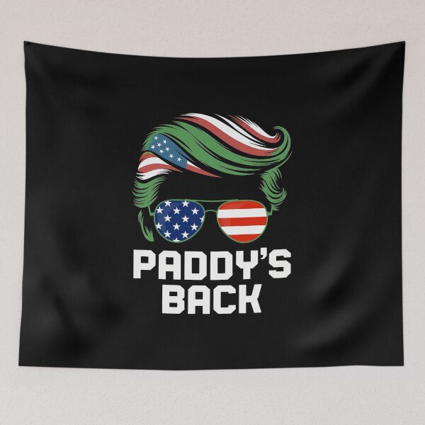 Item preview, Funny Trump Paddy's Back - This funny gift is perfect for Trump fans, Irish humor enthusiasts, and anyone looking for a unique St. Patrick's Day accent. designed and sold by ZyziowskyArt.