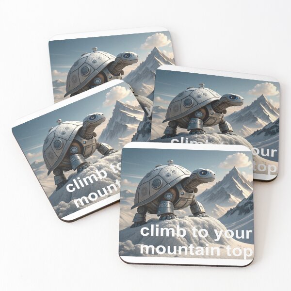 Item preview, turtle climb to your mountain top designed and sold by alexandr-art.