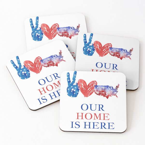 Item preview, Our home is here - Peace Love USA designed and sold by FRAZAstore.