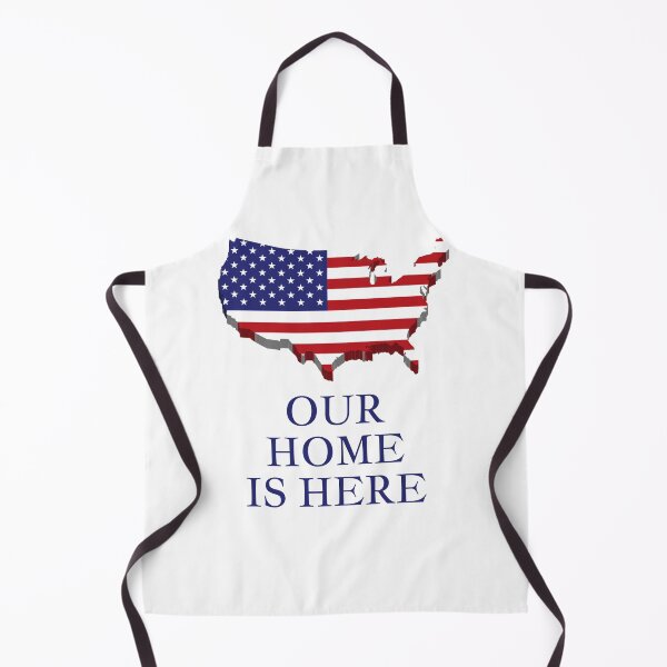 Item preview, Our home is here - USA (flag&map) designed and sold by FRAZAstore.