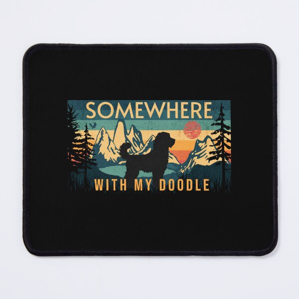 Item preview, Somewhere With My Doodle Vintage Hiking Camping Gift designed and sold by Guarddogdrive.