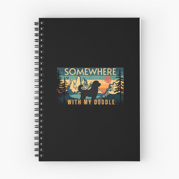 Item preview, Somewhere With My Doodle Vintage Hiking Camping Gift designed and sold by Guarddogdrive.