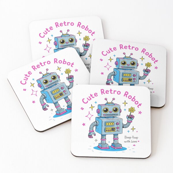 Item preview, Cute Retro Robot: Beep Boop Charm designed and sold by ClassicInkPress.