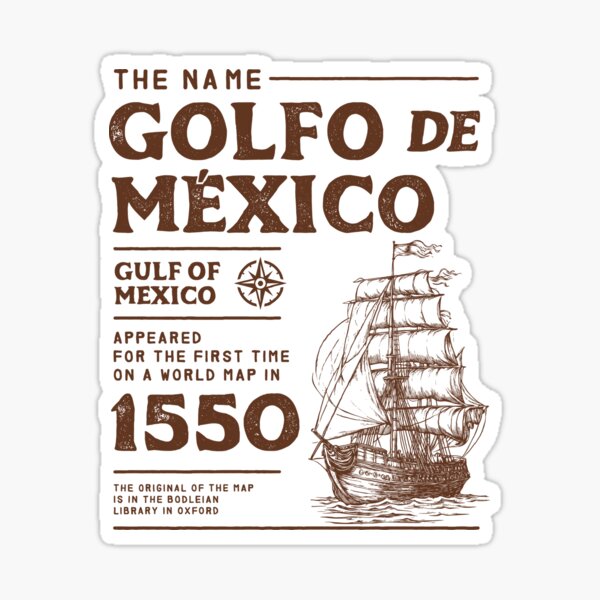 Item preview, Gulf of Mexico Name Origin 1550 designed and sold by Geek Updated.