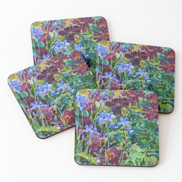 Item preview, Great oil painting of peonies and irises designed and sold by andrii kutsachenko.