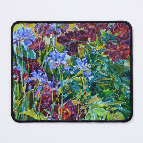 Item preview, Great oil painting of peonies and irises designed and sold by andrii kutsachenko.