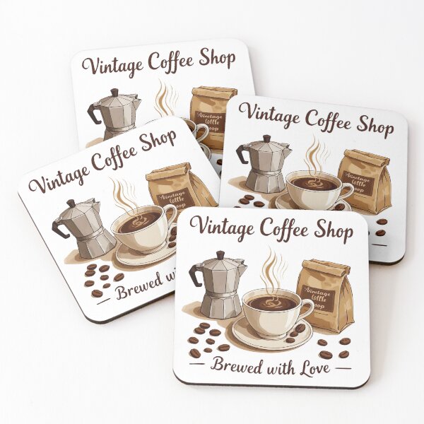 Item preview, Vintage Coffee Shop Vibes designed and sold by ClassicInkPress.