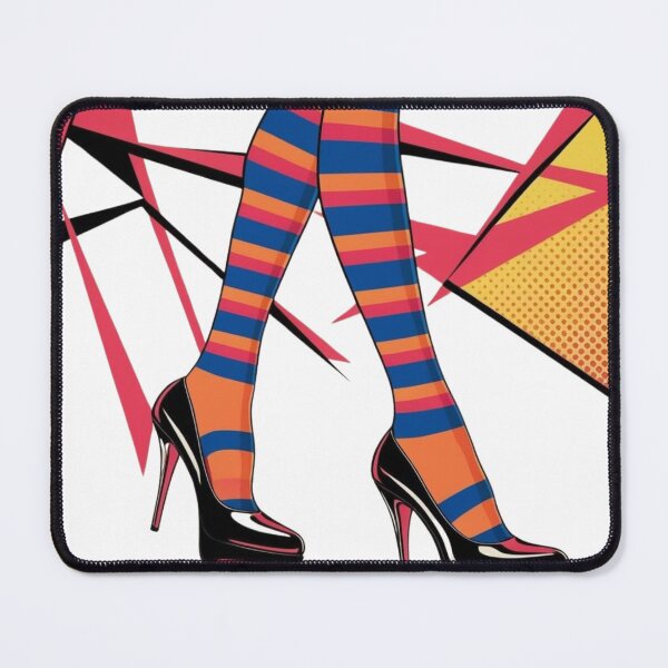 Item preview, 1980's style striped knee high stocking design. designed and sold by Shoot-The-Moon.