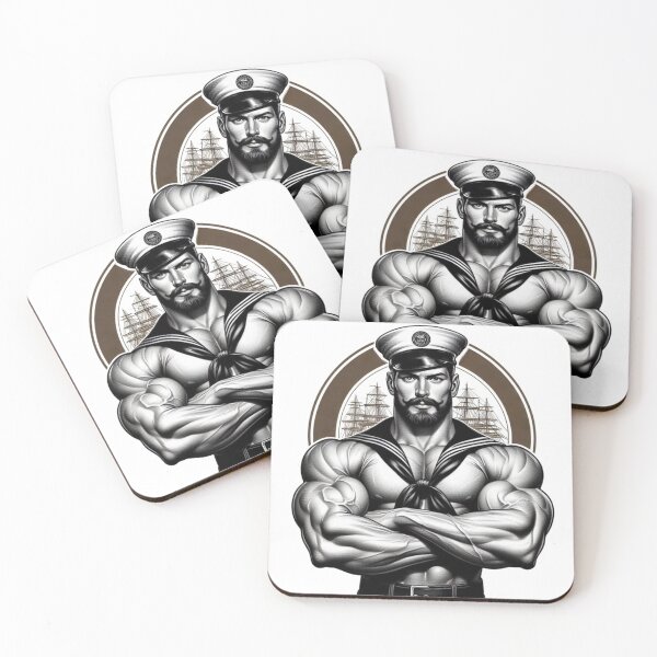 Item preview, 1940s San Francisco Hello Sailor Tom of Finland Tribute Gay Pride Graphic Design designed and sold by ItsAKinkThing.
