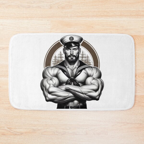 Item preview, 1940s San Francisco Hello Sailor Tom of Finland Tribute Gay Pride Graphic Design designed and sold by ItsAKinkThing.