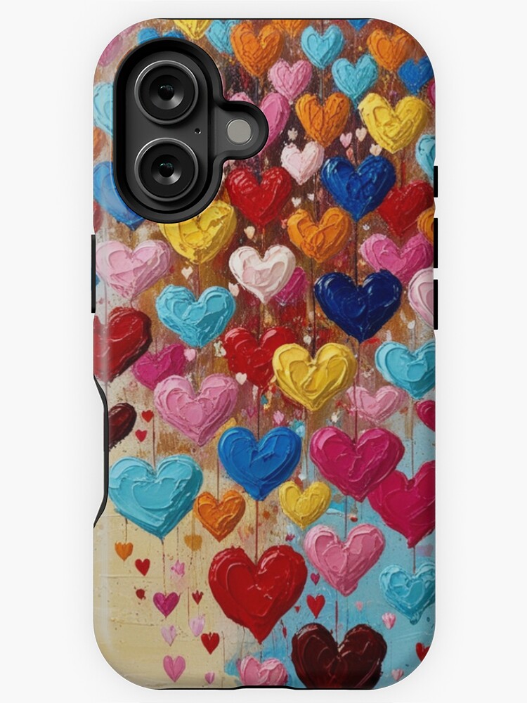 Thumbnail 1 von 4, iPhone-Hülle, Valentine Heart Rain designt und verkauft von Evelyn3112.