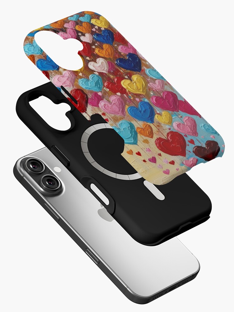 Thumbnail 2 von 4, iPhone-Hülle, Valentine Heart Rain designt und verkauft von Evelyn3112.