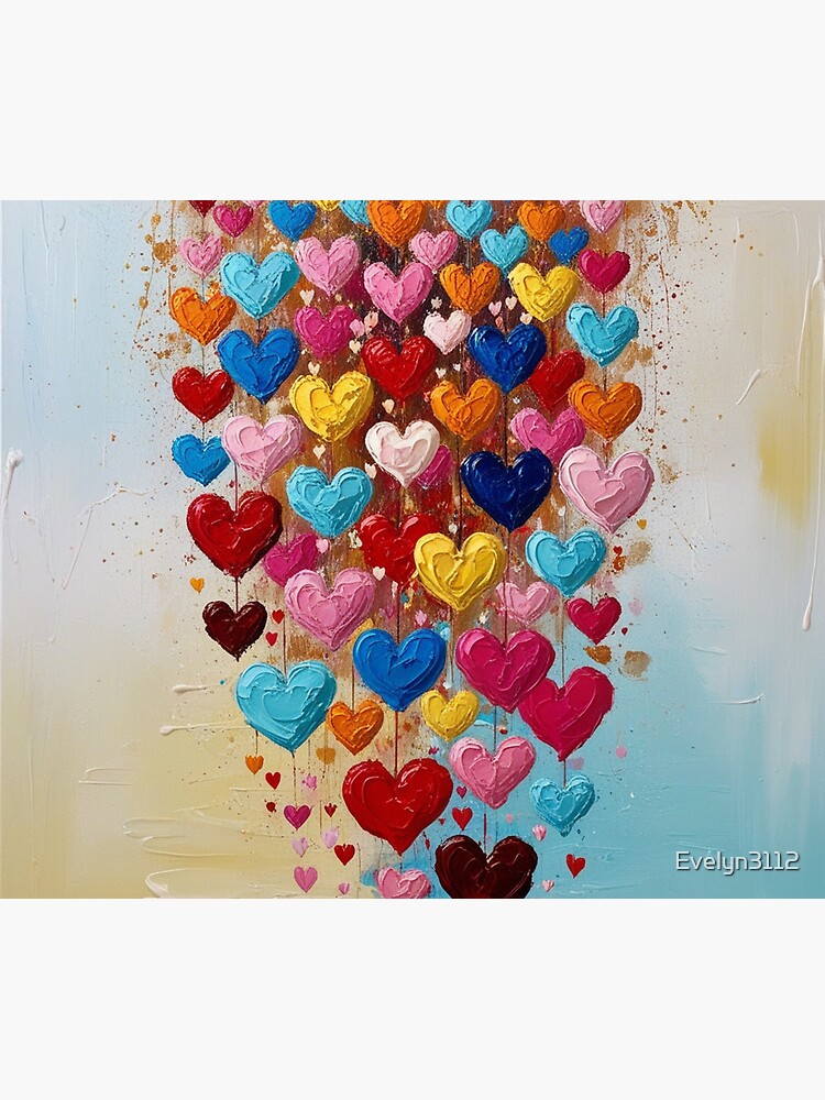 Thumbnail 5 von 5, Mauspad, Valentine Heart Rain designt und verkauft von Evelyn3112.