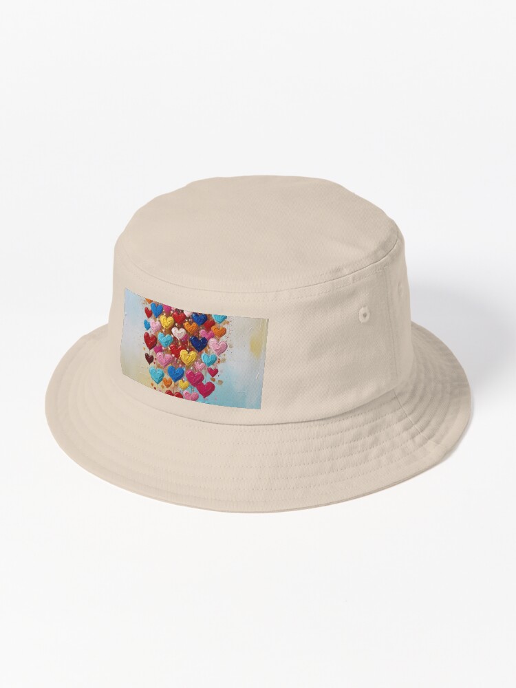 Thumbnail 1 von 6, Bucket Hat, Valentine Heart Rain designt und verkauft von Evelyn3112.