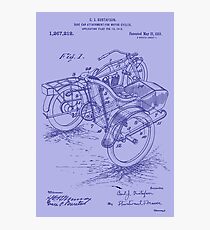 Motorcycle Sidecar 1918 Patent Print Photographic Print