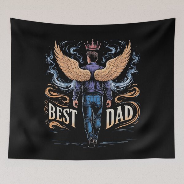 Item preview, SuperHero Best DAD Tshirt Design designed and sold by GesparHouse.