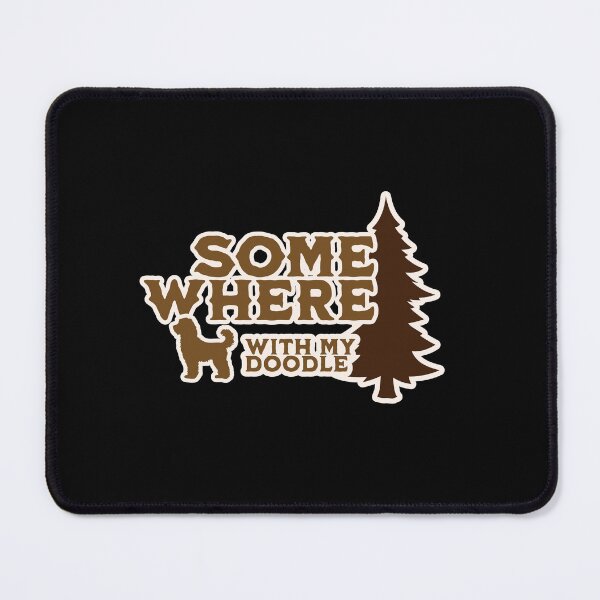Item preview, Somewhere With My Doodle Vintage Hiking Camping Gift designed and sold by Guarddogdrive.