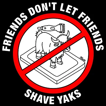 Artwork thumbnail, python programmer programming language yak shaving by GetContented