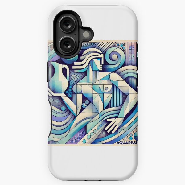 Vista previa del artículo con la obra «“Cubos del Zodíaco: Acuario”», diseñado y vendido por zodiac & you.