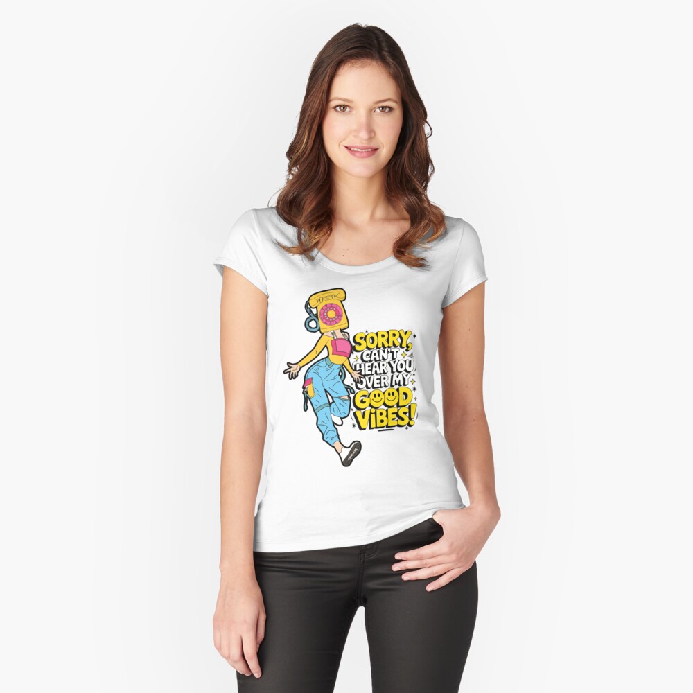 Item preview, Fitted Scoop T-Shirt designed and sold by MRGOOD-SHOP.