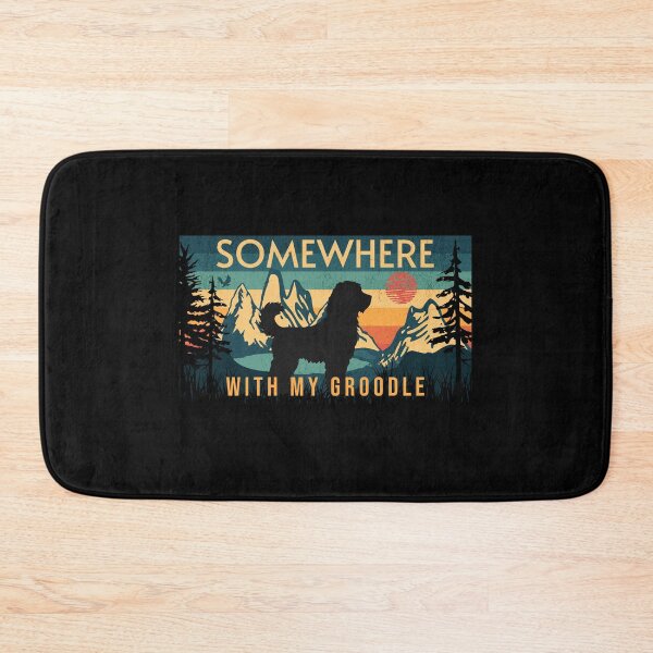 Item preview, Somewhere With My Groodle Vintage Hiking Camping Gift designed and sold by Guarddogdrive.