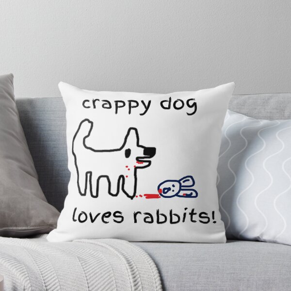 Item preview, Cute Crappy Dog - Crappy dog loves rabbits! designed and sold by TheRubberOnion.