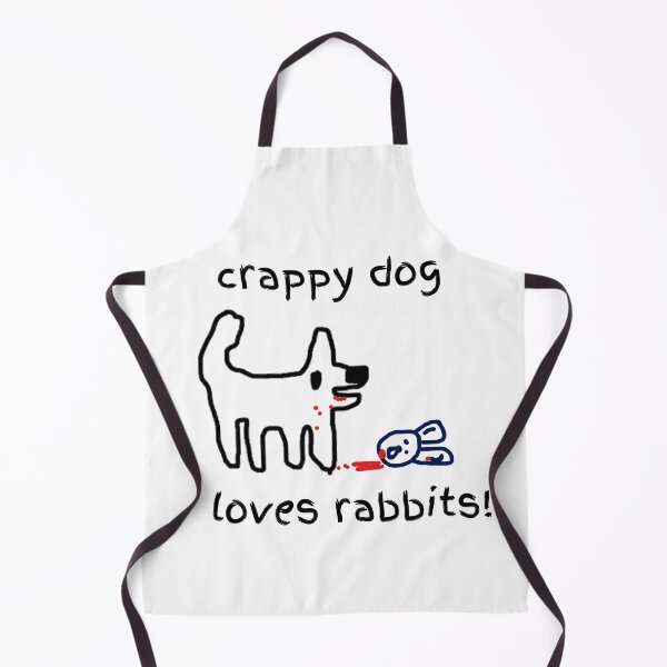 Item preview, Cute Crappy Dog - Crappy dog loves rabbits! designed and sold by TheRubberOnion.