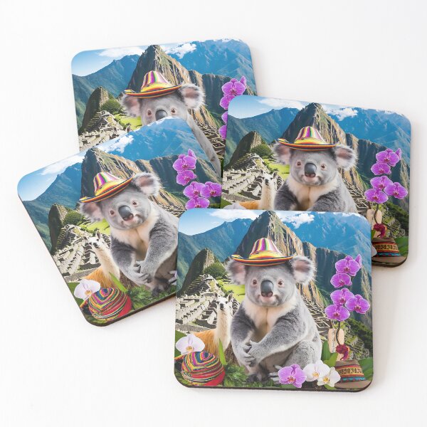 Item preview, Koala Wearing Hat at Machu Picchu   designed and sold by Koalangel.