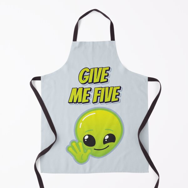 Item preview, Give Me Five Cheerful UFO On Blue designed and sold by SplashTastic.