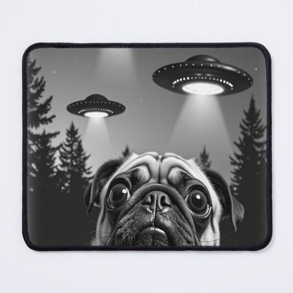 Item preview, French Bulldog Alien Abductions Selfie: A fun and hilarious pattern featuring animals taking selfies with aliens during an unexpected encounter. designed and sold by Grang Art Artistic Designs.