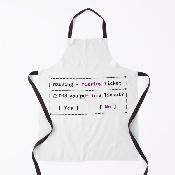 Item preview, Missing Ticket Error - Funny IT Meme designed and sold by HandicraftArt.