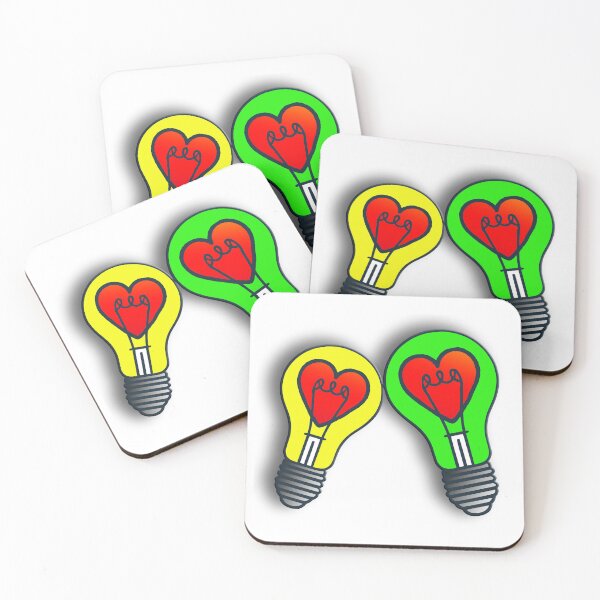 Item preview, Heart-Powered Lightbulbs - Valentine's Day Love designed and sold by 2Blue-Dots.