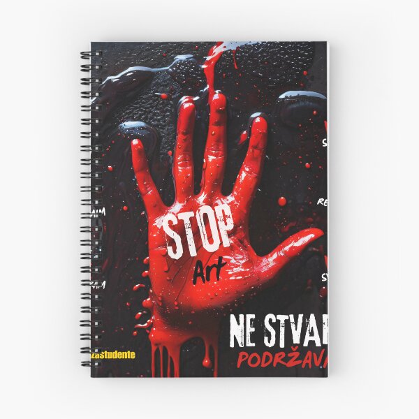 Item preview, NE STVARAM PODRZAVAM! STOP ART STRAJK LOGO (Red hand/palm logo)  designed and sold by Cookbeat.