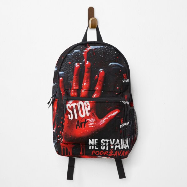 Item preview, NE STVARAM PODRZAVAM! STOP ART STRAJK LOGO (Red hand/palm logo)  designed and sold by Cookbeat.