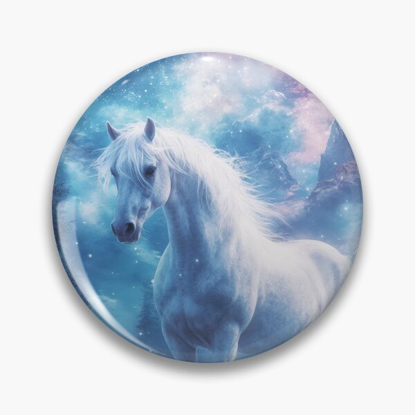 Item preview, Caballo blanco místico en un paisaje onírico cósmico designed and sold by AshiraCreations.