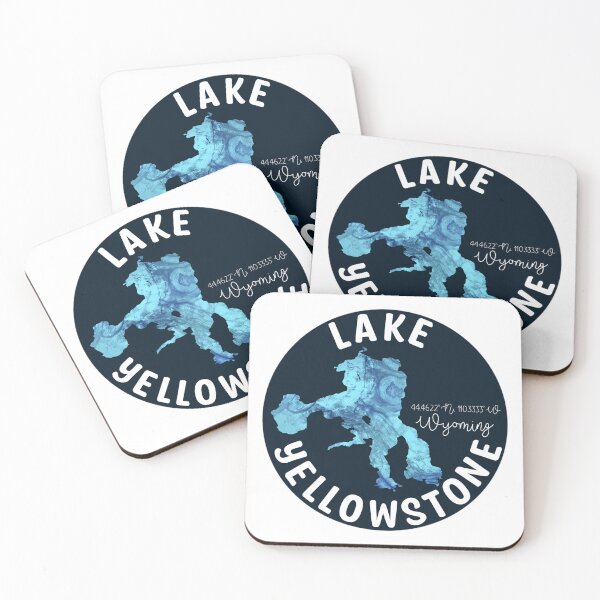 Item preview, Lake Yellowstone in Wyoming Round designed and sold by DRHArtistry.