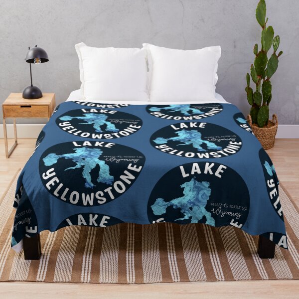 Item preview, Lake Yellowstone in Wyoming Round designed and sold by DRHArtistry.