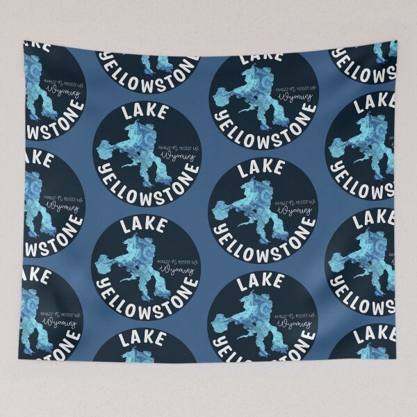 Item preview, Lake Yellowstone in Wyoming Round designed and sold by DRHArtistry.
