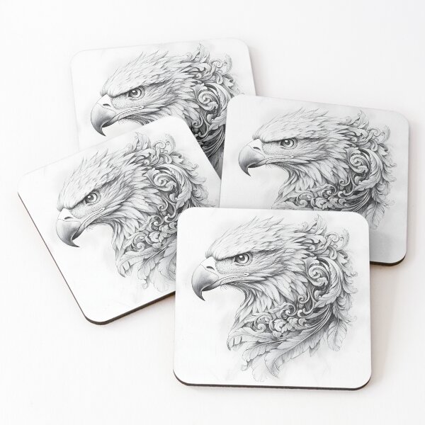 Item preview, Realistic Eagle Black and White Design designed and sold by Pencil-Art.