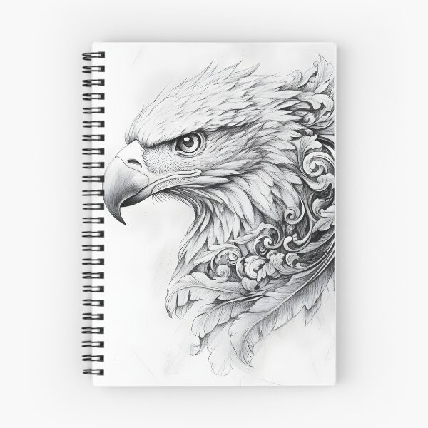 Item preview, Realistic Eagle Black and White Design designed and sold by Pencil-Art.