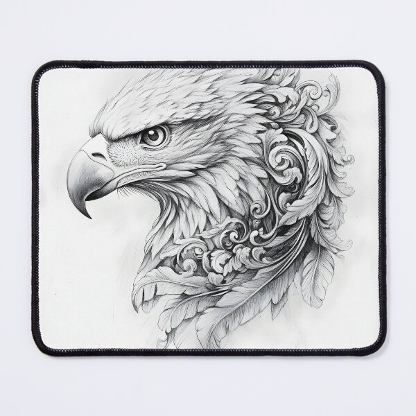 Item preview, Realistic Eagle Black and White Design designed and sold by Pencil-Art.