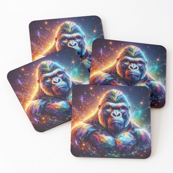 Item preview, Luminous geometric gorilla designed and sold by Seve-IA.