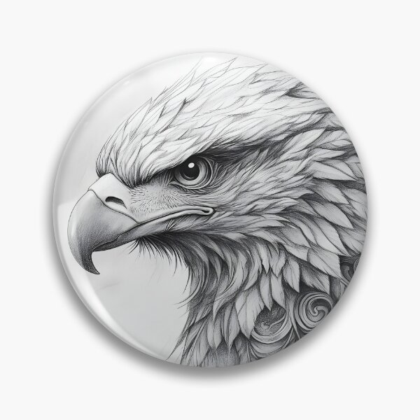 Item preview, Realistic Eagle Black and White Design designed and sold by Pencil-Art.