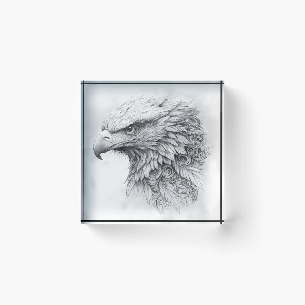 Item preview, Realistic Eagle Black and White Design designed and sold by Pencil-Art.