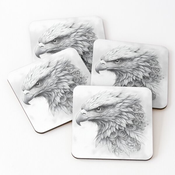 Item preview, Realistic Eagle Black and White Design designed and sold by Pencil-Art.