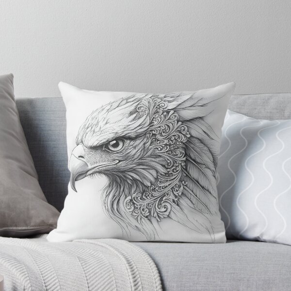 Item preview, Realistic Eagle Black and White Design designed and sold by Pencil-Art.