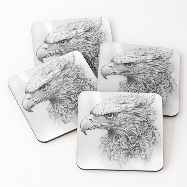 Item preview, Realistic Eagle Black and White Design designed and sold by Pencil-Art.
